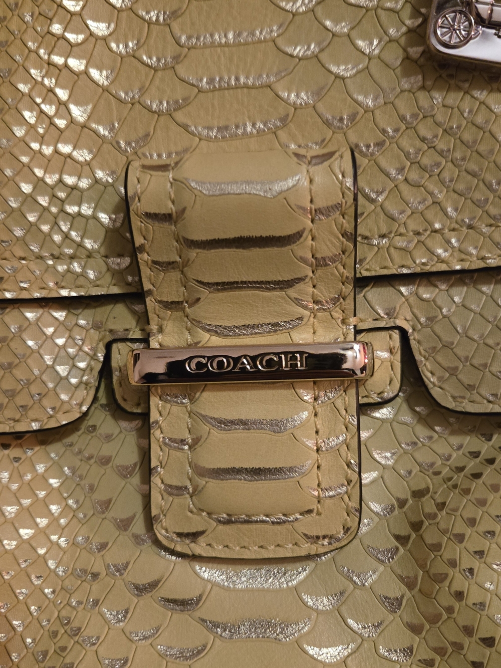 NWT RARE Coach Madison Pinnacle Lily Yellow Python Handbag 23746 Limited Ed.